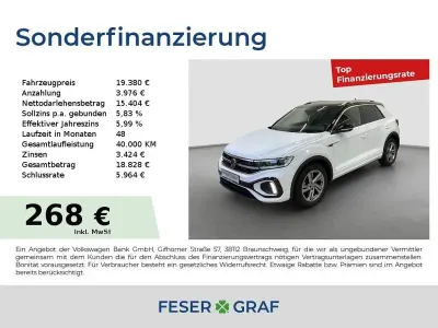 Gebraucht VW T-Roc R-line 110 PS (80 kW) 2023 Pure white schwarz SUV