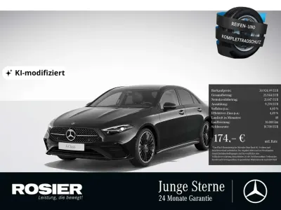 Gebraucht Mercedes A200 Premium 150 PS (110 kW) 2024 Schwarz / nachtschwarz Limousine