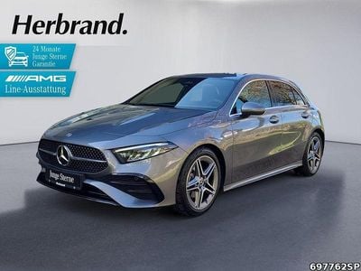 Gebraucht Mercedes A200 AMG line 163 PS (119 kW) 2024 Metalliclack mountaingrau Limousine