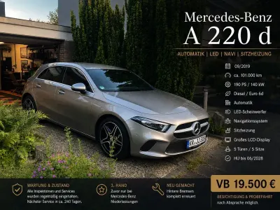 Gebraucht Mercedes A220 Progressive 190 PS (139 kW) 2019 Silber Limousine
