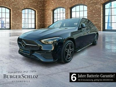 Metalliclack obsidianschwarz Gebraucht 2022 Mercedes C300e AMG line Limousine | 41.400 € (Teuer)