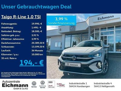 Brugt VW Taigo R-line 110 HK (80 kW) 2023 Grå SUV