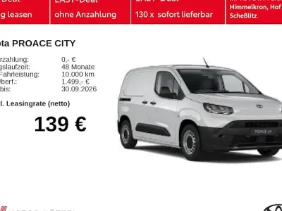 Neu Toyota Proace City City 100 kW (136 PS) 2025 Weiß Van / Kleinbus