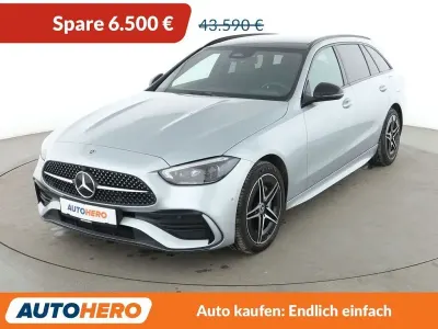 Używany Mercedes C300e AMG line 313 KM (230 kW) 2023 Srebrny Sedan/Limuzyna