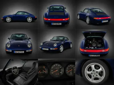 Gebraucht Porsche 911 Carrera 272 PS (200 kW) 1994 Irisblaumetallic Coupé