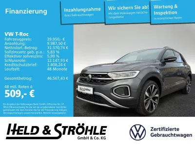 Gebraucht VW T-Roc Style 150 PS (110 kW) 2026 Indiumgrau metallic schwarz SUV