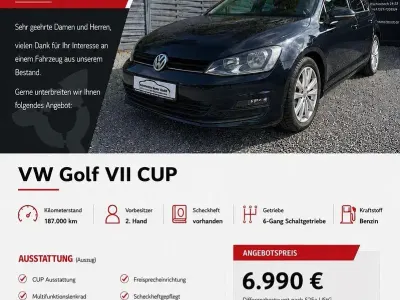 Gebraucht VW Golf VII Cup 122 PS (89 kW) 2014 Blau Kleinwagen