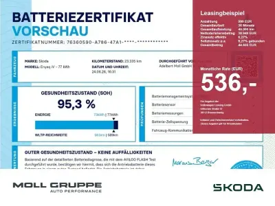Gebraucht Skoda Enyaq iV 194 kW (265 PS) 2023 Moonweiß perleffekt (metallic) SUV