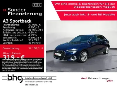Gebraucht Audi A3 Sportback e-tron Advanced Plus 204 PS (150 kW) 2023 Navarrablau metallic Kleinwagen