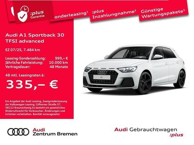 Gebraucht Audi A1 Sportback Advanced Plus 116 PS (85 kW) 2025 Gletscherweiß metallic Kleinwagen