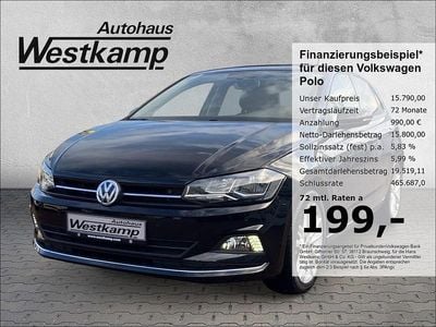 Gebraucht VW Polo Highline 116 PS (85 kW) 2019 Deep black perleffekt Kleinwagen