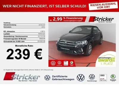 Gebraucht VW T-Roc Cabriolet R-line 150 PS (110 kW) 2025 Deep black perleffekt Cabrio