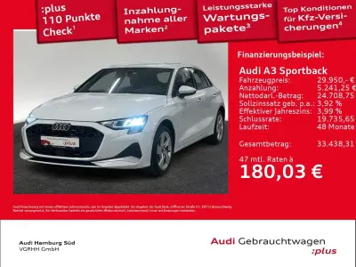 Używany Audi A3 Advanced 150 KM (110 kW) 2025 Biały Sedan/Limuzyna
