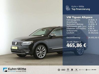 Schwarz Gebraucht 2018 VW Tiguan Allspace Highline SUV | 23.920 € (Superpreis)