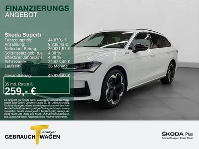 Neu Skoda Superb SportLine 204 PS (150 kW) 2026 Weiß Kombi