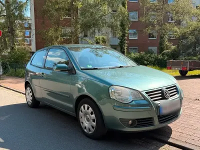 Käytetty VW Polo 101 HP (74 kW) 2007 Vihreä Viistoperä