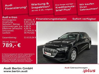 Brillantschwarz Gebraucht 2022 Audi e-tron Ambiente SUV | 49.500 €