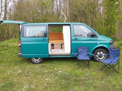 gebraucht VW T5 - liebevoll ausgebauter Camper mit Fahrradträger