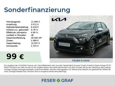 Gebraucht Citroën C3 Feel 83 PS (61 kW) 2022 Schwarz  met. Kleinwagen