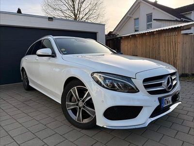 Usata Mercedes C220 AMG line 170 CV (125 kW) 2015 Bianco Berlina