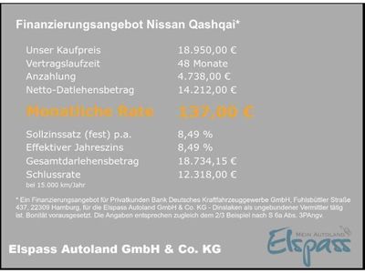 gebraucht Nissan Qashqai Shiro NAV KAMERA SHZ TEMPOMAT APPLE/ANDROID ALU PDC vo+hi