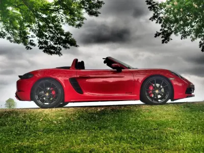 Occasion Porsche 718 Boxster 366 PK (269 kW) 2018 Rood Cabriolet