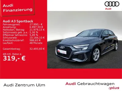 Gebraucht Audi A3 S-Line 150 PS (110 kW) 2023 Daytonagrau perleffekt Limousine