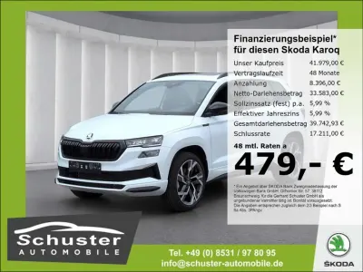 Neu Skoda Karoq SportLine 190 PS (139 kW) 2026 Moonweiss metallic SUV