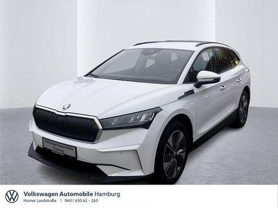 Moonweiß perleffekt/moonweiss metallic (metallic) Gebraucht 2021 Skoda Enyaq iV Loft SUV | 25.850 € (Fairer Preis)