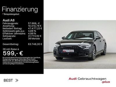 Brillantschwarz Gebraucht 2023 Audi A8 S-Line Limousine | 57.888 € (Superpreis)