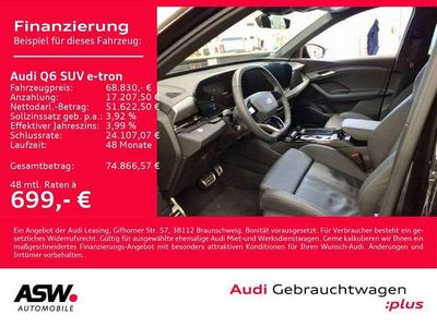 Mythosschwarz metallic Gebraucht 2025 Audi Q6 e-tron S-Line SUV | 68.830 € (Etwas zu teuer)