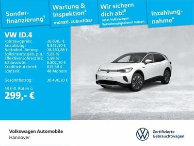 Gletscherweiß metallic / schwa Gebraucht 2022 VW ID.4 Pro Performance SUV | 26.690 € (Fairer Preis)