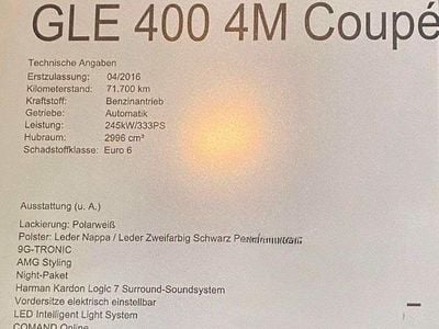 Weiß Gebraucht 2016 Mercedes GLE400 Coupé | 30.500 € (Guter Preis)