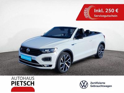 Gebraucht VW T-Roc Cabriolet R-line 150 PS (110 kW) 2021 Pure white schwarz Cabrio