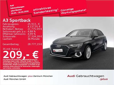 Gebraucht Audi A3 Advanced Plus 110 PS (80 kW) 2023 Brillantschwarz Limousine