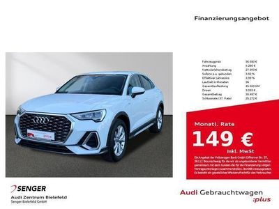 Gebraucht Audi Q3 Sportback S-Line 150 PS (110 kW) 2024 Gletscherweiß metallic SUV