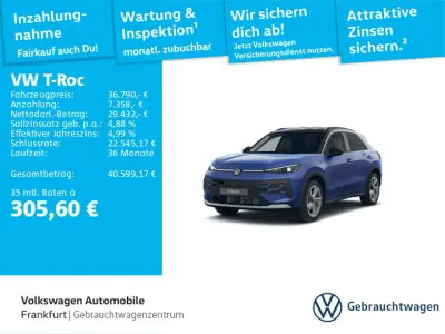 Gebraucht VW T-Roc Cabriolet Life 150 PS (110 kW) 2026 Blau SUV