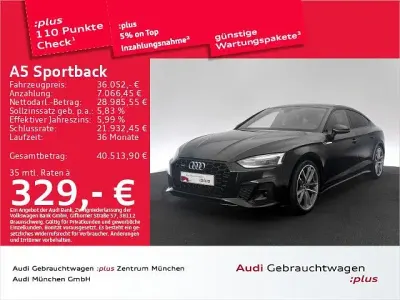 Gebraucht Audi A5 Sportback S-Line 204 PS (150 kW) 2023 Schwarz Kleinwagen