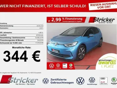 Gebraucht VW ID.3 Pro 150 kW (204 PS) 2024 Costa azul metallic schwarz (metallic) Kleinwagen