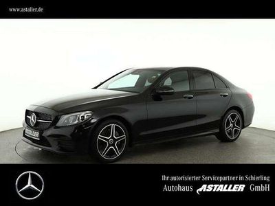 Gebraucht Mercedes C300 AMG line 245 PS (180 kW) 2019 Metalliclack obsidianschwarz Limousine