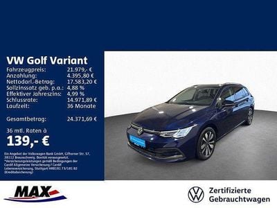 Brugt VW Golf VIII Move 116 HK (85 kW) 2023 Blå Stationcar