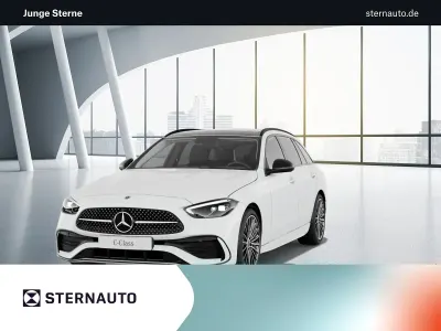 Gebraucht Mercedes C200 AMG line 204 PS (150 kW) 2025 Unilack polarweiß Kombi
