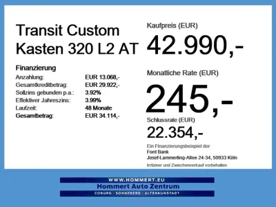 Neu Ford Transit Custom 170 PS (125 kW) 2026 Frost weiß Van / Kleinbus