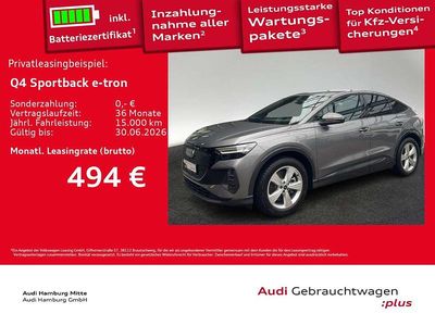 Gebraucht Audi Q4 Sportback e-tron Ambiente 210 kW (286 PS) 2025 Taifungrau metallic SUV