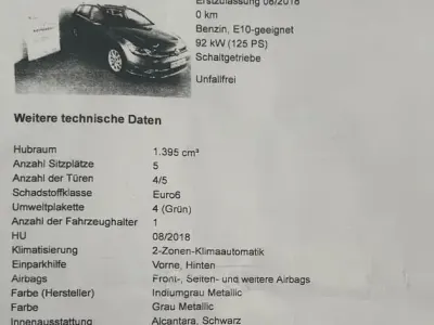 Gebraucht VW Golf VII Highline 125 PS (91 kW) 2018 Grau Kombi