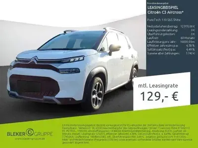Gebraucht Citroën C3 Aircross PureTech 110 PS (80 kW) 2023 Weiß SUV