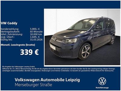 Neu VW Caddy 122 PS (89 kW) 2025 Blau Van / Kleinbus