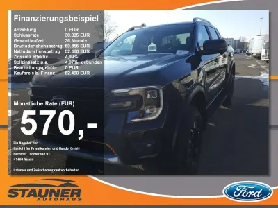 Ny Ford Ranger Wildtrack 205 HK (150 kW) 2025 Sort Pickup / Ladvogn