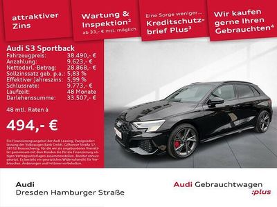 Gebraucht Audi S3 Ambiente 310 PS (228 kW) 2021 Mythosschwarz metallic Limousine