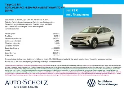 Gebraucht VW Taigo Goal 95 PS (69 kW) 2024 Silber SUV